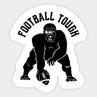 Football Tough Gorilla Football Fan Sticker